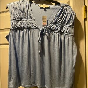 Brand New w/tags Loft Blue Blouse Size Medium